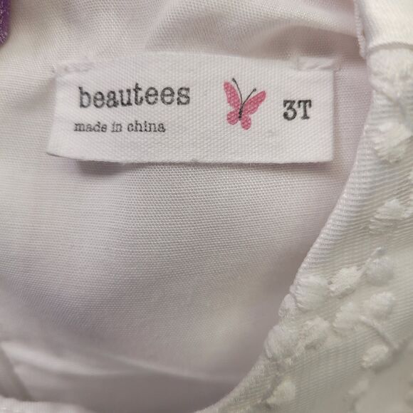 Beautees Girls Dress for Little Princess Fit Flare White/Pink Size 3T Pre-Own - Picture 9 of 12